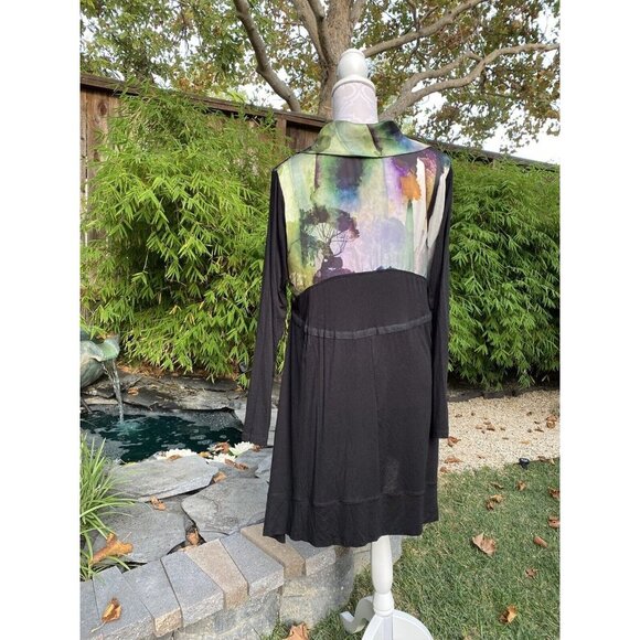 Sunlight Paris Molines Long Sleeve Dress T2 Watercolor Tree Small 2 Lagenlook - Picture 6 of 12